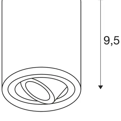 Plafonnier SLV TRILEDO CL GU10 10W Ø85×95mm noir 
