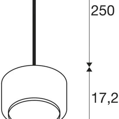 Luminaire suspendu SLV PANTILO 28 VAR E27 15W direct blanc/chrome 