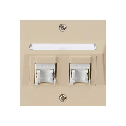 Prise ENC kallysto A cat.5e 2RJ45/u beige 