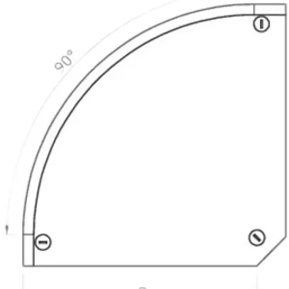 Couvercle MKS 90° l=200mm revêtement zinc-aluminium 