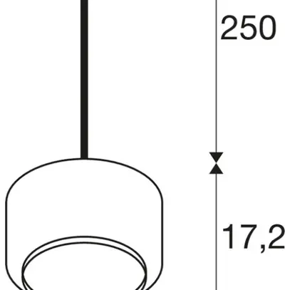 Luminaire suspendu SLV PANTILO 28 E27 15W Ø280×172mm chrome/verre 