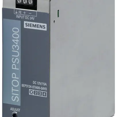 Stromversorgung Siemens SITOP, IN: 24VDC, OUT: 12VDC/15A 