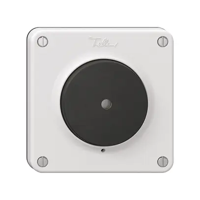 Interrupteur à poussoir lumineux NEVO N.CO lentille frontale LED jaune S3/1L bc 