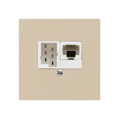 Scatola INC kallysto 1×RJ45u+1×TT83 beige 