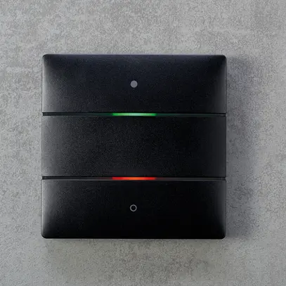 Sensore pulsante INC KNX Theben iON 102, 2 volte, c.sensore d.temp., nero 