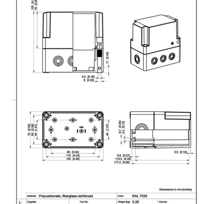 Scatola per apparecchio CUBO S 75×125×125 