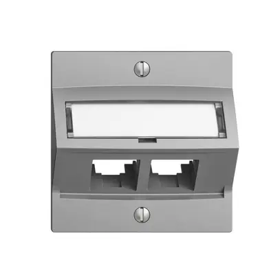 Kit de montage S-One EDIZIOdue F pour 2×RJ45 oblique, silver 