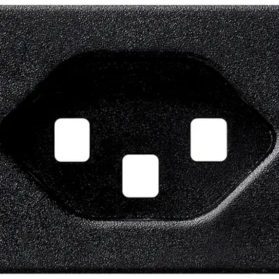 Pièce frontale Hager 1×type 23 FLF noir avec ressort avec bornes à vis 