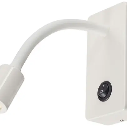 Applique LED SLV PIPOFLEX, 4W 200lm 3000K IP20 blanc mat 
