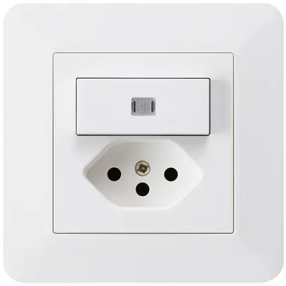 Combinazione luminosa INC A-R/1P+T13 bianco kallysto.trend protezione bambini 