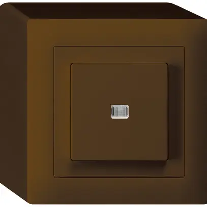 Interrupteur poussoir lumineux AP kallysto 3/1L brun 