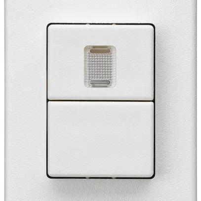 Poussoir double INC Hager FLF 10A/250V 0/1L 1× illuminé blanc 