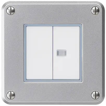 Contatto pulsante INC robusto IP55 2×1P alluminio 1×illuminato 