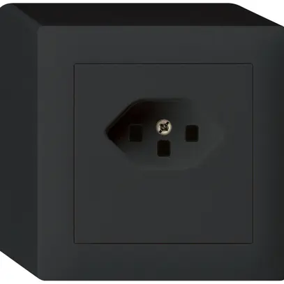 AP-Steckdose kallysto T23 schwarz Schraubklemme 