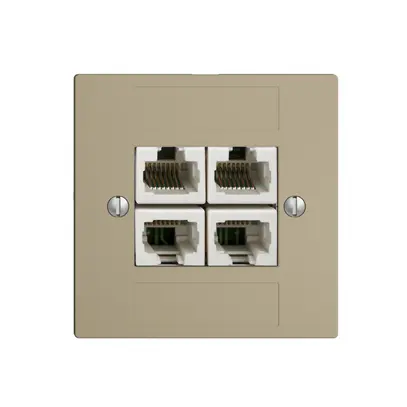Presa INC 4×RJ45/u 4P sep. EDIZIOdue sand ITplus 