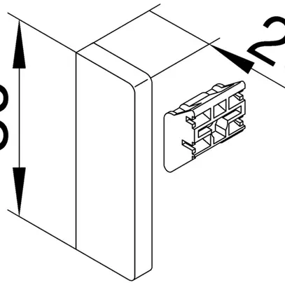 Endstück tehalit SL20080 mit Teppichleiste, verkehrsweiss 