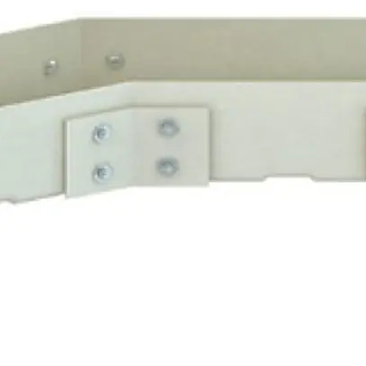 Coude horizontal EBO KKB 90° 500×80mm rayon 250mm 