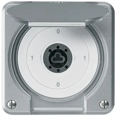 Interruttore a chiave INC robusto IP55 copertura senza cilindro S0/1P alluminio 