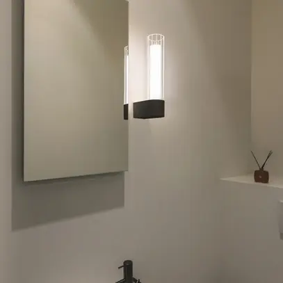Applique LED SLV LYGANT single 8W 560lm 3000K IP44 326×75mm noir 