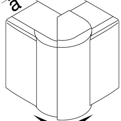 Angolo esterno tehalit LF/LFF 40090 regolabile, bianco traffico 