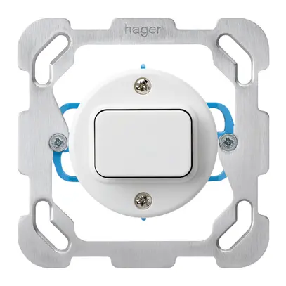 Inserto per interruttore INC basico 6/1L con placca di fissaggio bianco 