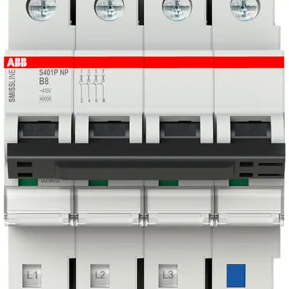 Disgiuntore SMISSLINE TP, 3LN, B, 8A, 40kA 