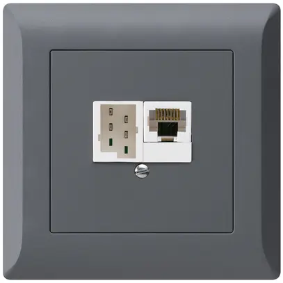 Scatola INC kallysto.line 1×RJ45u+1×TT83 antracite 
