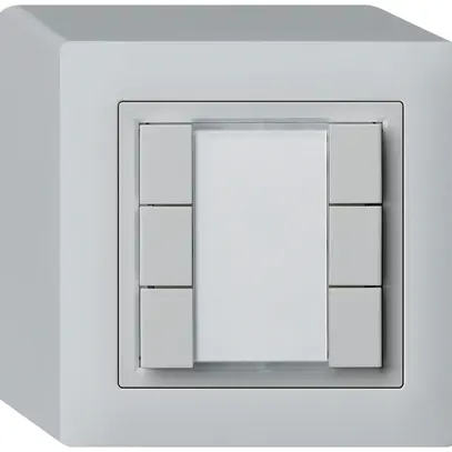 Poussoir universel AP 6×kallysto avec LED gris clair 