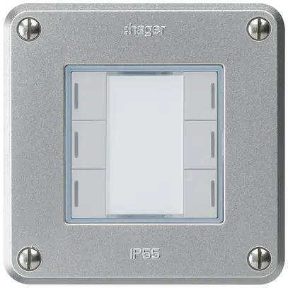 Poussoir ENC robusto C KNX 6× LED RGB s/e-link aluminium 