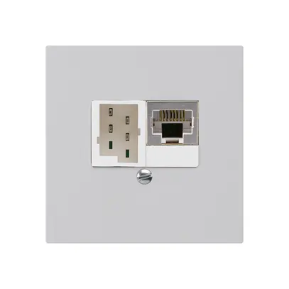 Scatola INC kallysto 1×RJ45s+1×TT83 grigio chiaro 