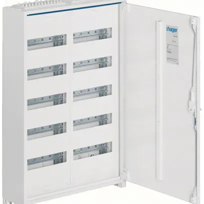 Distributore AP Hager univers 5-file 120UM porta IP44 550×800×160mm 