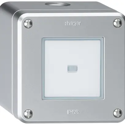 Interruttore AP robusto IP55 schema 6 illuminato alluminio 