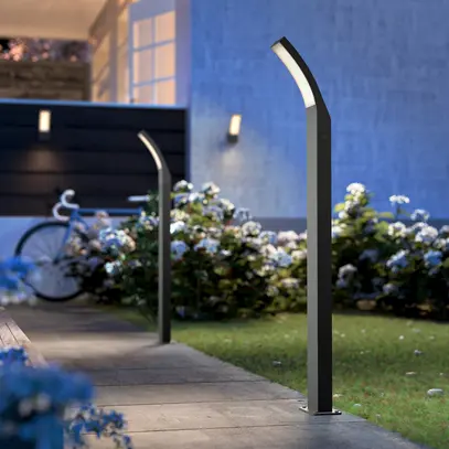 Paletto luminoso LED Philips Splay 12W 1100lm 2700K pedana 960mm IP44 antracite 