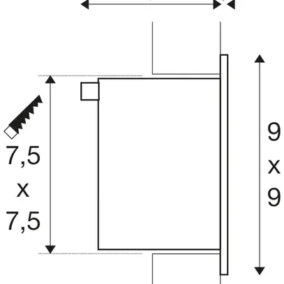 Lampada LED INS SLV FRAME BASIC, 350mA 1W 90lm 3000K IP20 bianco opaco 