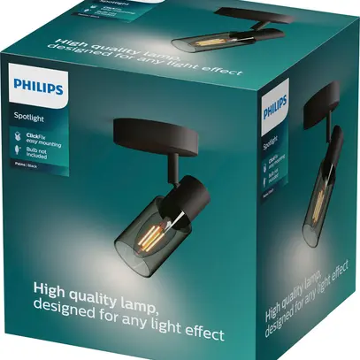 Spot Philips Palms E14 1×25W Ø100×137mm noir 