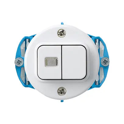 Inserto per interruttore pulsante luminoso INC basico 1/3+3/1L bianco 1 lente 