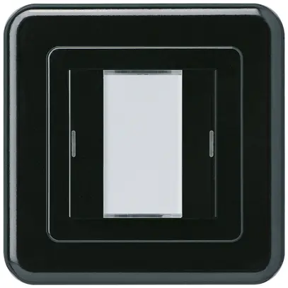 Poussoir ENC Hager basico C KNX double LED noir 