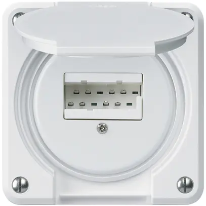 UP-Anschlussdose robusto IP55 weiss 2×TT83 für Kombination 