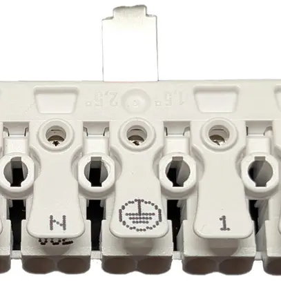 Borne de connexion 5P 0.5…2.5mm² leviers de commande patte de mise à la terre bc 