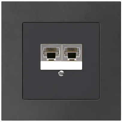 Scatola INC kallysto.pro 2×RJ45s separato CUC nero 