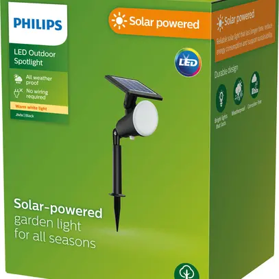 LED-Spiessleuchte Philips Jivix Solar SEN 1.4W 150lm 827 IP44 151×151 schwarz 