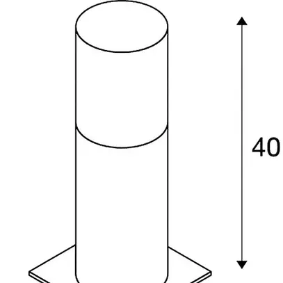 Lampada da terra SLV LISENNE POLE 40, E27 IP54 grigio 