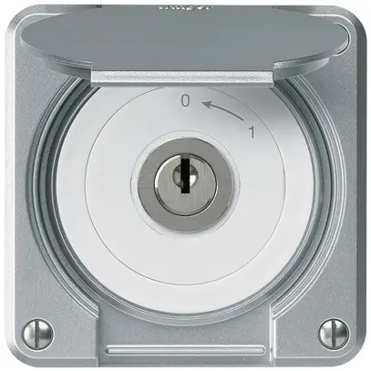 Contatto rotativo a chiave INC robusto IP55 alluminio con coperchio 2P 