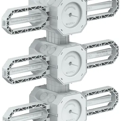 NUP-Einlasskasten AGRO 3×1 Prefix 2.0 für Beton 