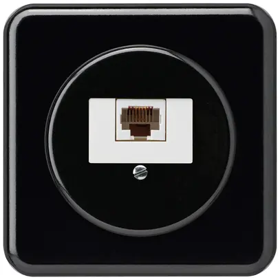 Scatola di raccordo INC basico 1×RJ45u nero 