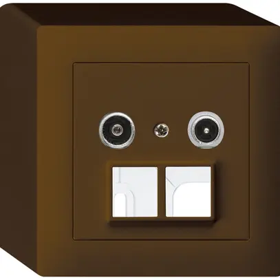 Prise multimédia AP kallysto R/TV 19dB 2GHz brun 