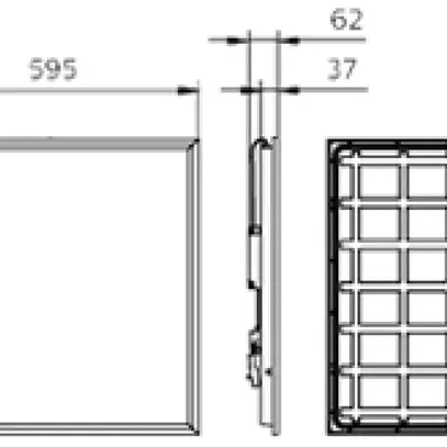 Lampada pannello LED Philips RC132V OC 28.5W 3400lm 3000K 0.6×0.6m bianco 
