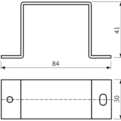 Staffa di montaggio per rilevatore d'acqua HY-WA, 84×41×30mm 