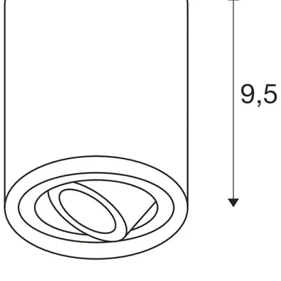 Plafonnier SLV TRILEDO CL GU10 10W Ø85×95mm blanc 