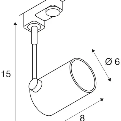 Strahler SLV BIMA GU10 50W mit 3-Phasen-Adapter IP20 silbergrau 